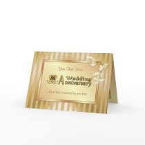 50th Wedding Anniversary - Gold Greeting Cards