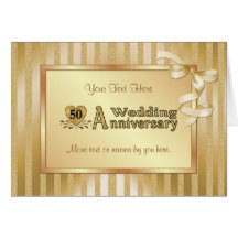50th Wedding Anniversary - Gold Greeting Cards