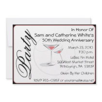 50th Wedding Anniversary Invitation Cocktails