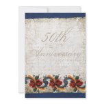 50th Wedding Anniversary - Rosemaling invitations