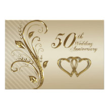 50th Wedding Anniversary RSVP Card Personalised Invites
