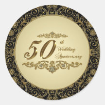 50th Wedding Anniversary Stickers