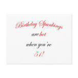 51 Birthday Spanking Post Cards