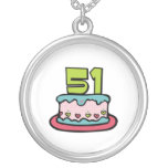 51 Year Old Birthday Cake Pendants