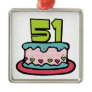 51 Year Old Birthday Cake Christmas Tree Ornaments