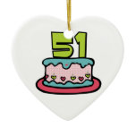 51 Year Old Birthday Cake Ornaments