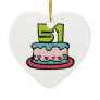51 Year Old Birthday Cake Ornaments