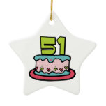 51 Year Old Birthday Cake Ornaments