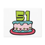 51 Year Old Birthday Cake postcards