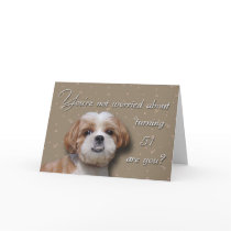 51st Birthday Dog Greeting Card