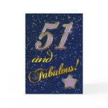 51st Birthday party Invitation Greeting Cards