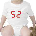 52 fifty-two red alarm clock digital number tee shirt