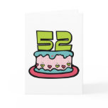 52 Year Old Birthday Cake Cards