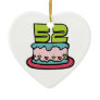 52 Year Old Birthday Cake Christmas Ornaments