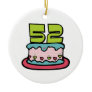 52 Year Old Birthday Cake Christmas Tree Ornament