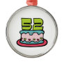 52 Year Old Birthday Cake Ornament
