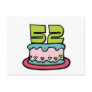 52 Year Old Birthday Cake Postcard