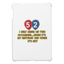 52 year old birthday designs iPad mini cover