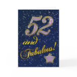 52nd Birthday party Invitation Greeting Card