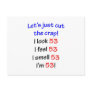 53  Let's cut the crap Postcard