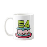 54 Year Old Birthday Cake mugs
