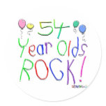 54 Year Olds Rock ! Stickers