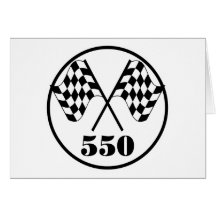 550 Chequered Flags Greeting Card