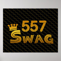 557 Area Code Swag Print