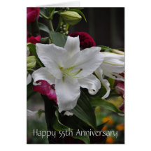 55th  Anniversary Template Greeting Cards