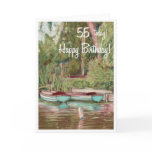 55th Birthday Card - blue boats