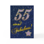 55th Birthday party Invitation Greeting Cards