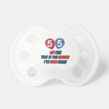 55th year old birthday gift baby pacifiers