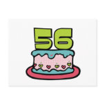 56 Year Old Birthday Cake Postcard