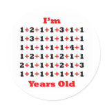 56 Years old Blk Red Round Sticker