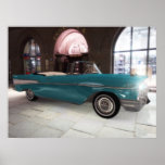 '57 Chevy - BLUE - HIGH Resolution! Poster
