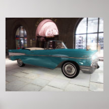 '57 Chevy - BLUE - HIGH Resolution! Poster