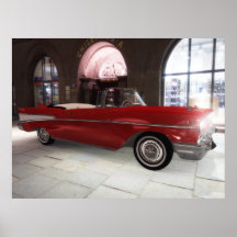 '57 Chevy - Red - HIGH Resolution! Posters