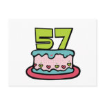 57 Year Old Birthday Cake Postcard