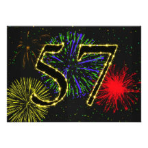 57th birthday party invitate invitations