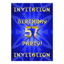 57th Birthday party invitation