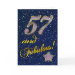 57th Birthday party Invitation Card