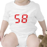 58 fifty-eight red alarm clock digital number shirts