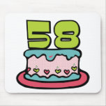58 Year Old Birthday Cake mousepads