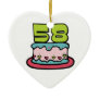 58 Year Old Birthday Cake Ornament