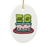 58 Year Old Birthday Cake Christmas Tree Ornament