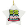 58 Year Old Birthday Cake Christmas Tree Ornaments