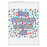 59 Red Dots Old Greeting Card