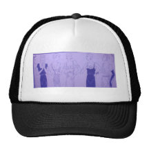 5 1920s Deco Flappers in Cocktail Dresses Trucker Hat