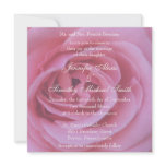 5.25x5.25 Pink Flower Petals Wedding Invitation