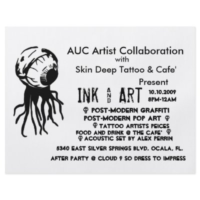 5, AUC Artist Collaboration, with, Skin Deep Ta... Full Color Flyer by calibayne